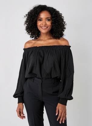 Top manches longues manches longues noir SHEEGO femme