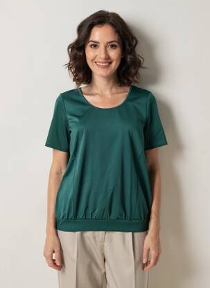 T-shirt stretch manches courtes vert SHEEGO femme
