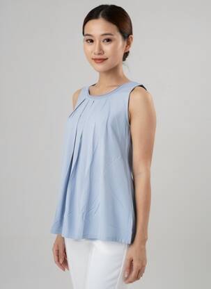 Débardeur tissage jersey sans manche bleu SHEEGO femme