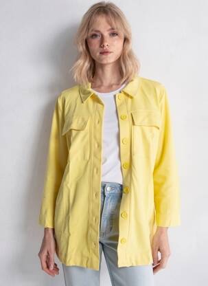 Veste casual coupe droite jaune SHEEGO femme