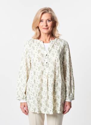 Tunique manches longues imprimé fantaisie vert SHEEGO femme