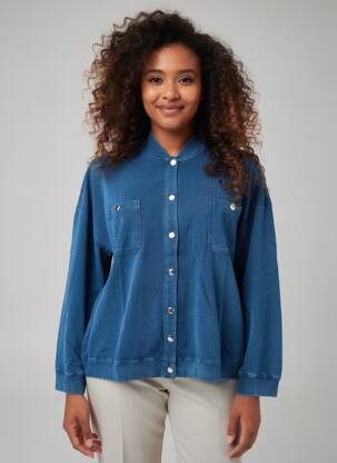 Veste casual poches bleu SHEEGO femme