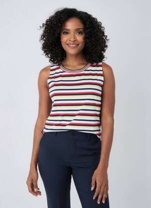 Top stretch sans manche rouge SHEEGO femme