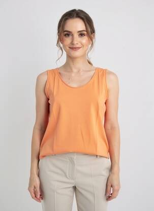 Top stretch sans manche orange HEINE femme