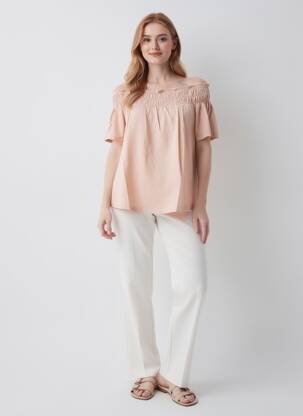 Top stretch manches courtes rose HEINE femme