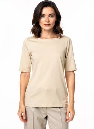 Top stretch manches courtes beige HEINE femme