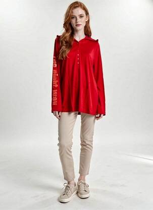 T-shirt manches longues manches longues rouge SHEEGO femme