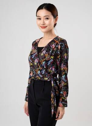 Top manches longues manches longues noir SHEEGO femme