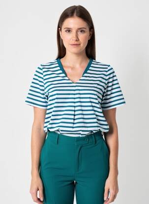T-shirt coupe droite manches courtes vert SHEEGO femme