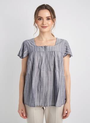 Tunique manches courtes manches courtes bleu SHEEGO femme