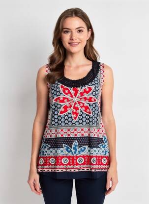 Top sans manche sans manche noir SHEEGO femme