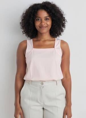 Débardeur stretch sans manche rose HEINE femme