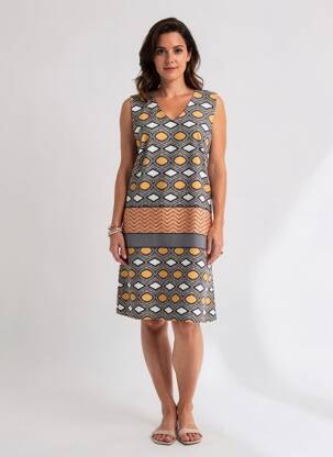 Robe mi-longue sans manche sans manche noir A BELLE femme