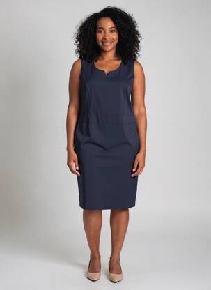 Robe mi-longue sans manche sans manche bleu GRIFFON femme