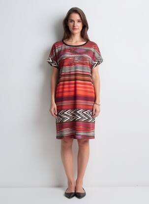 Robe courte manches courtes manches courtes orange TELMAIL femme