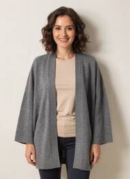 Gilet manches longues stretch gris MAJESTIC FILATURES femme