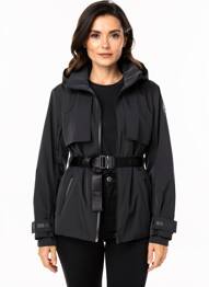 Doudoune poches a capuche noir FUSALP femme