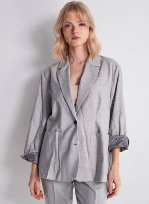 Blazer poches gris AMERICAN VINTAGE femme