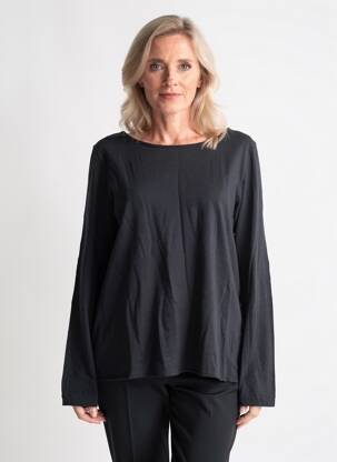 T-shirt manches longues manches longues noir MAJESTIC FILATURES femme