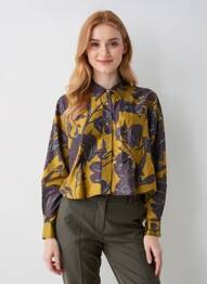 Chemisier imprimé fleurs manches longues jaune ESSENTIEL ANTWERP femme