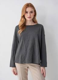 T-shirt manches longues manches longues gris MAJESTIC FILATURES femme