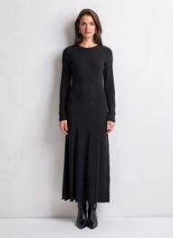 Robe pull coupe cintrée manches longues noir BA&SH femme
