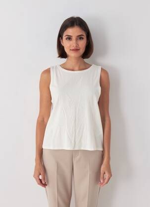 Débardeur col rond sans manche blanc BA&SH femme