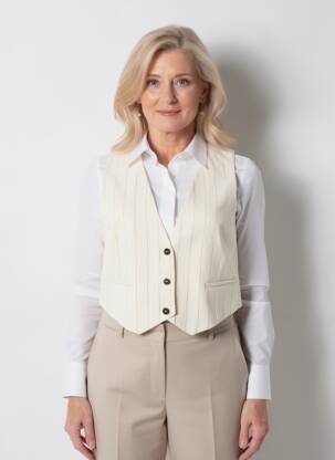 Gilet sans manche doublure beige BA&SH femme