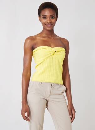 Top coupe cintrée sans manche jaune ESSENTIEL ANTWERP femme