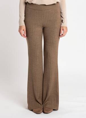Pantalon flare stretch taille normale marron ONLY femme