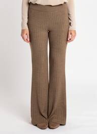 Pantalon flare stretch taille normale marron ONLY femme