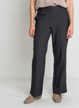 Pantalon droit tissage crêpe taille normale noir BA&SH femme