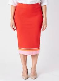 Jupe mi-longue taille normale orange ESSENTIEL ANTWERP femme