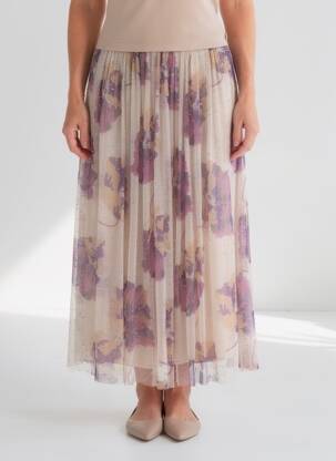 Jupe longue coupe fluide beige BA&SH femme