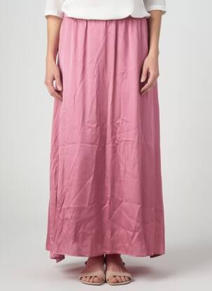 Jupe longue coupe fluide rose AMERICAN VINTAGE femme