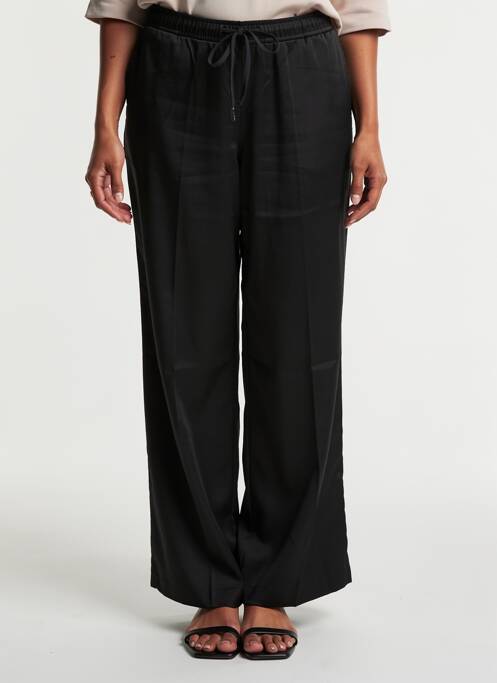Pantalon large coupe fluide taille normale noir AMERICAN VINTAGE femme