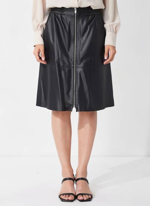 Jupe mi-longue coupe évasée noir BA&SH femme