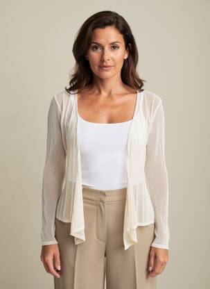 Gilet manches longues manches 3/4 beige DIANE LAURY femme