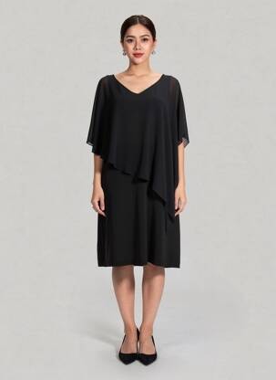 Robe mi-longue sans manche sans manche noir SPG WOMAN femme