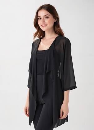 Gilet manches longues manches longues noir SPG WOMAN femme