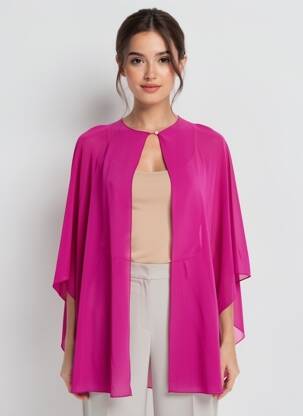 Gilet manches longues fermeture boutonnée sur le devant violet SPG WOMAN femme