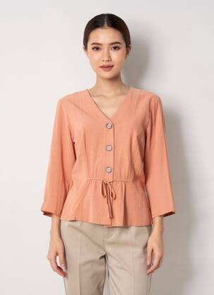 Veste casual coupe cintrée orange TELMAIL femme