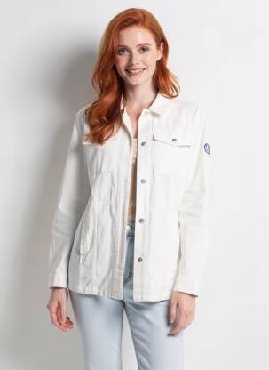 Veste casual col chemisier beige DELAHAYE femme
