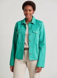 Veste casual poches vert FRANCE RIVOIRE femme