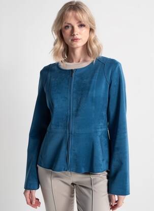 Veste casual col rond bleu DIANE LAURY femme