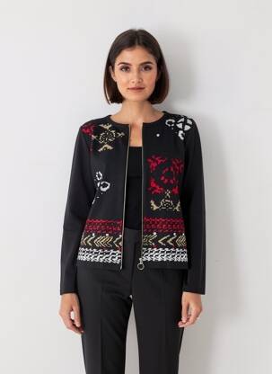 Gilet manches longues stretch noir TELMAIL femme