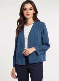 Gilet manches longues manches 3/4 bleu GREGORY PAT femme