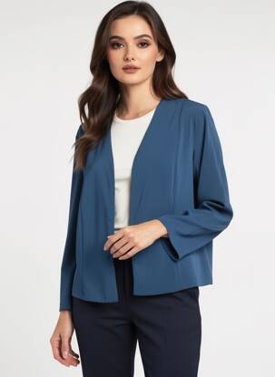 Gilet manches longues manches 3/4 bleu GREGORY PAT femme
