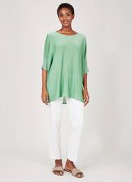 Pull col rond sans manche vert D&Z FASHION femme