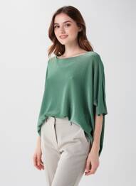 Pull col rond sans manche vert fonce D&Z FASHION femme